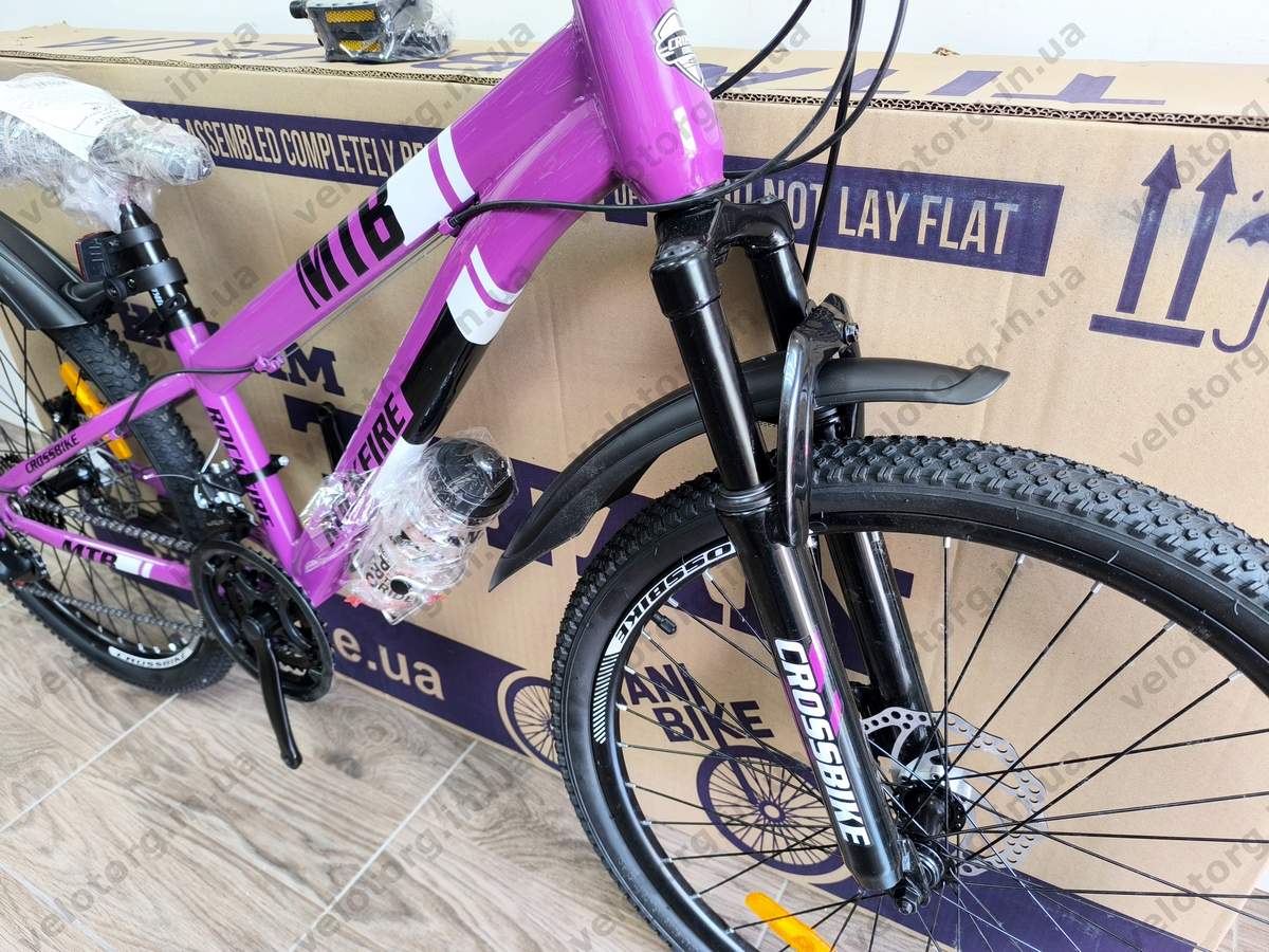 Велосипед CrossBike 24" Rockfire рама 11" purple
