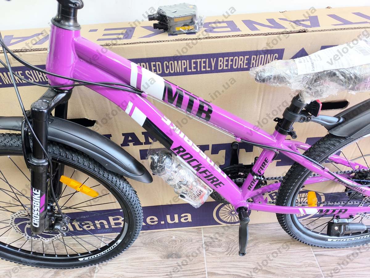 Велосипед CrossBike 24" Rockfire рама 11" purple
