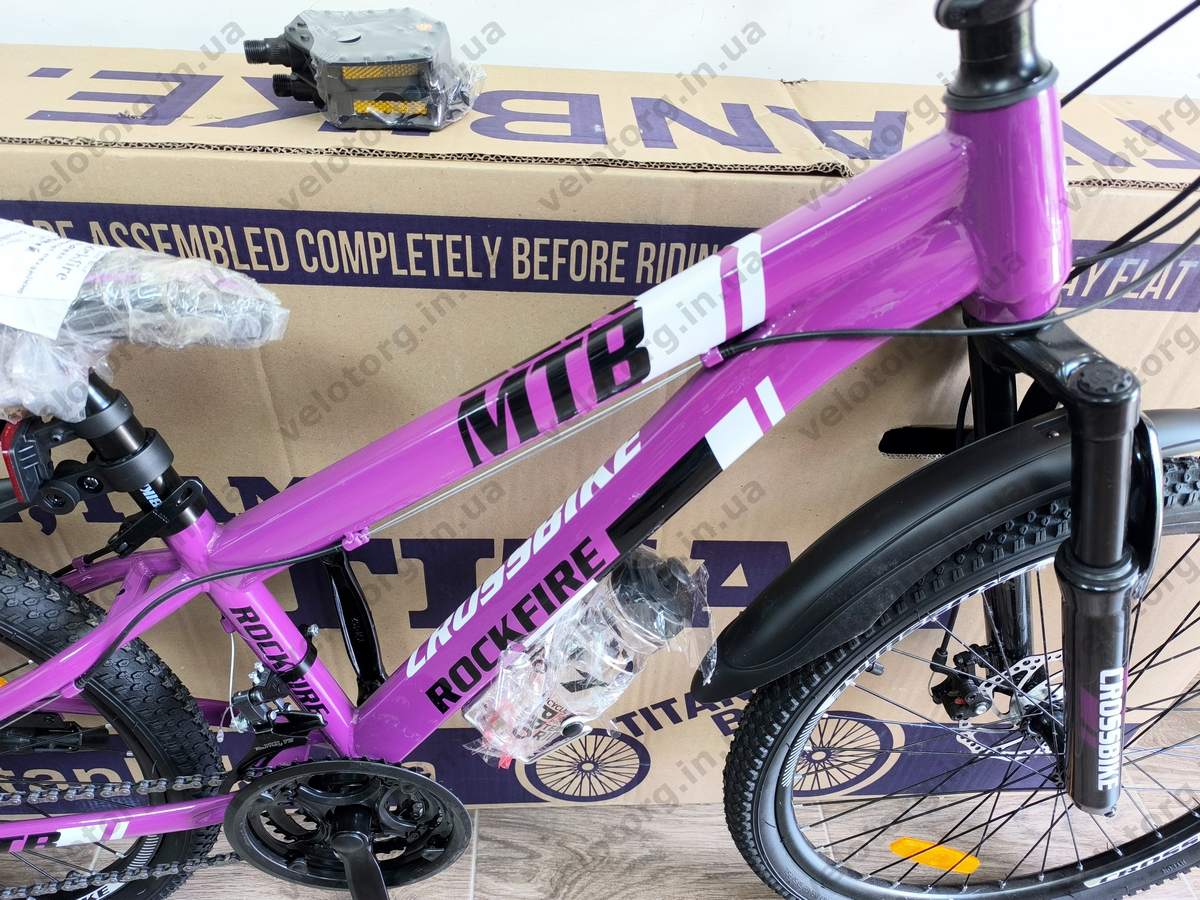 Велосипед CrossBike 24" Rockfire рама 11" purple
