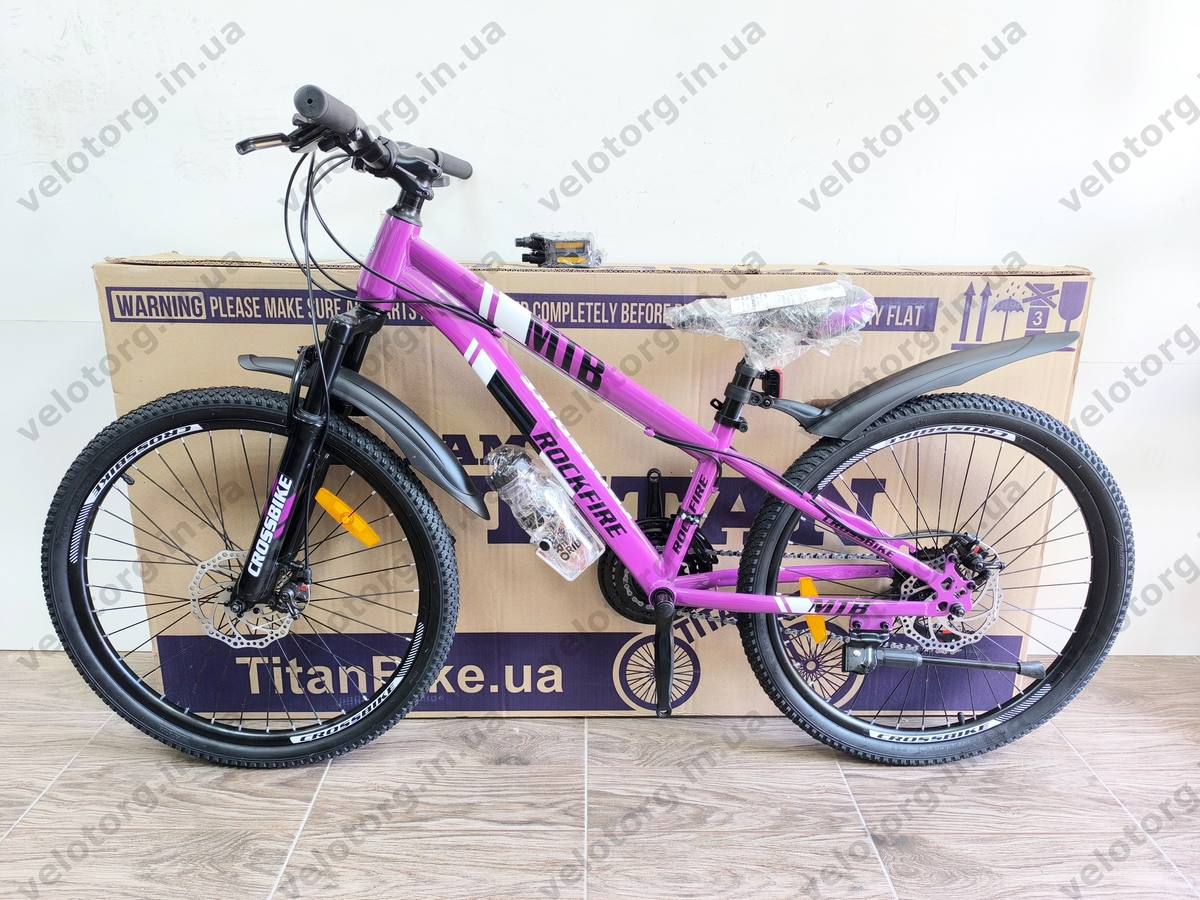 Велосипед CrossBike 24" Rockfire рама 11" purple