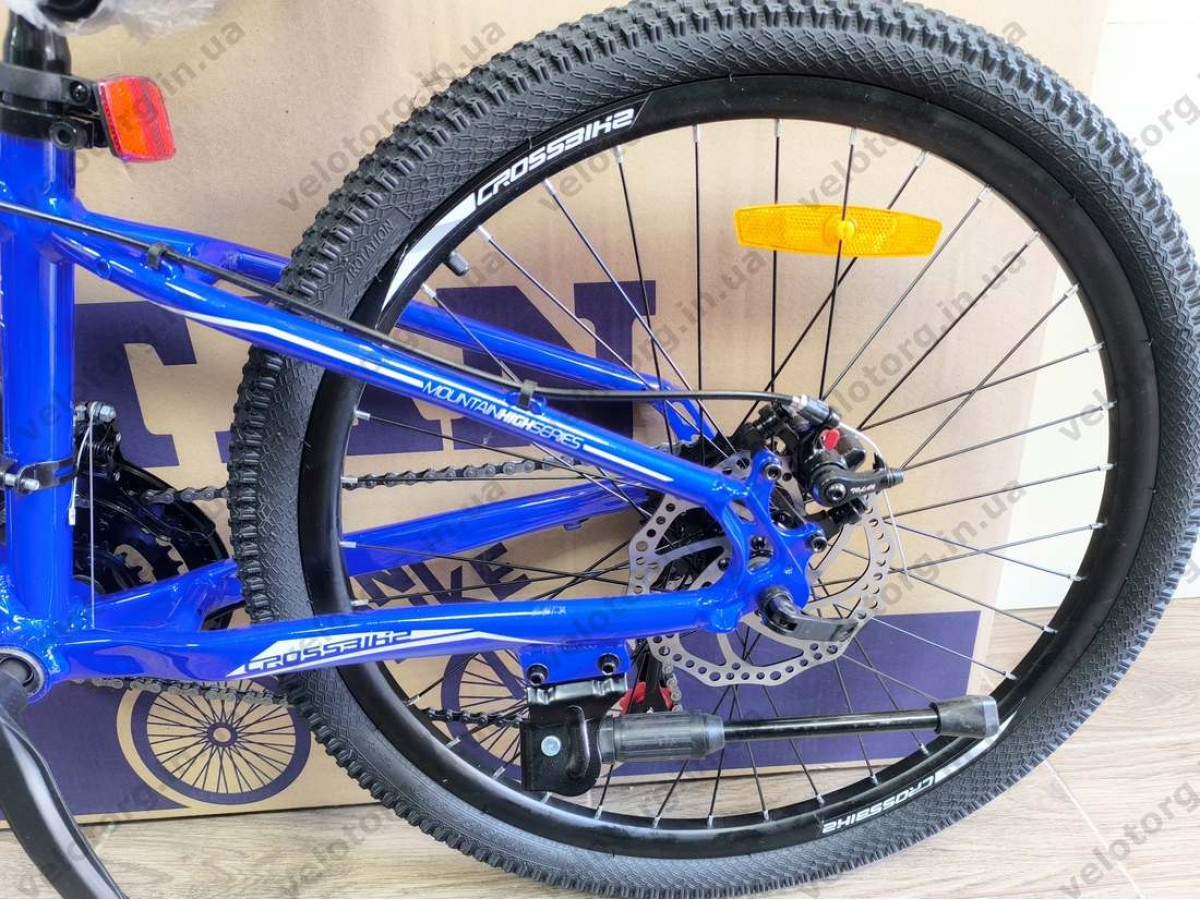 Велосипед Crossbike 24" Ultra 2026 Рама 12" blue-white алюмінієвий