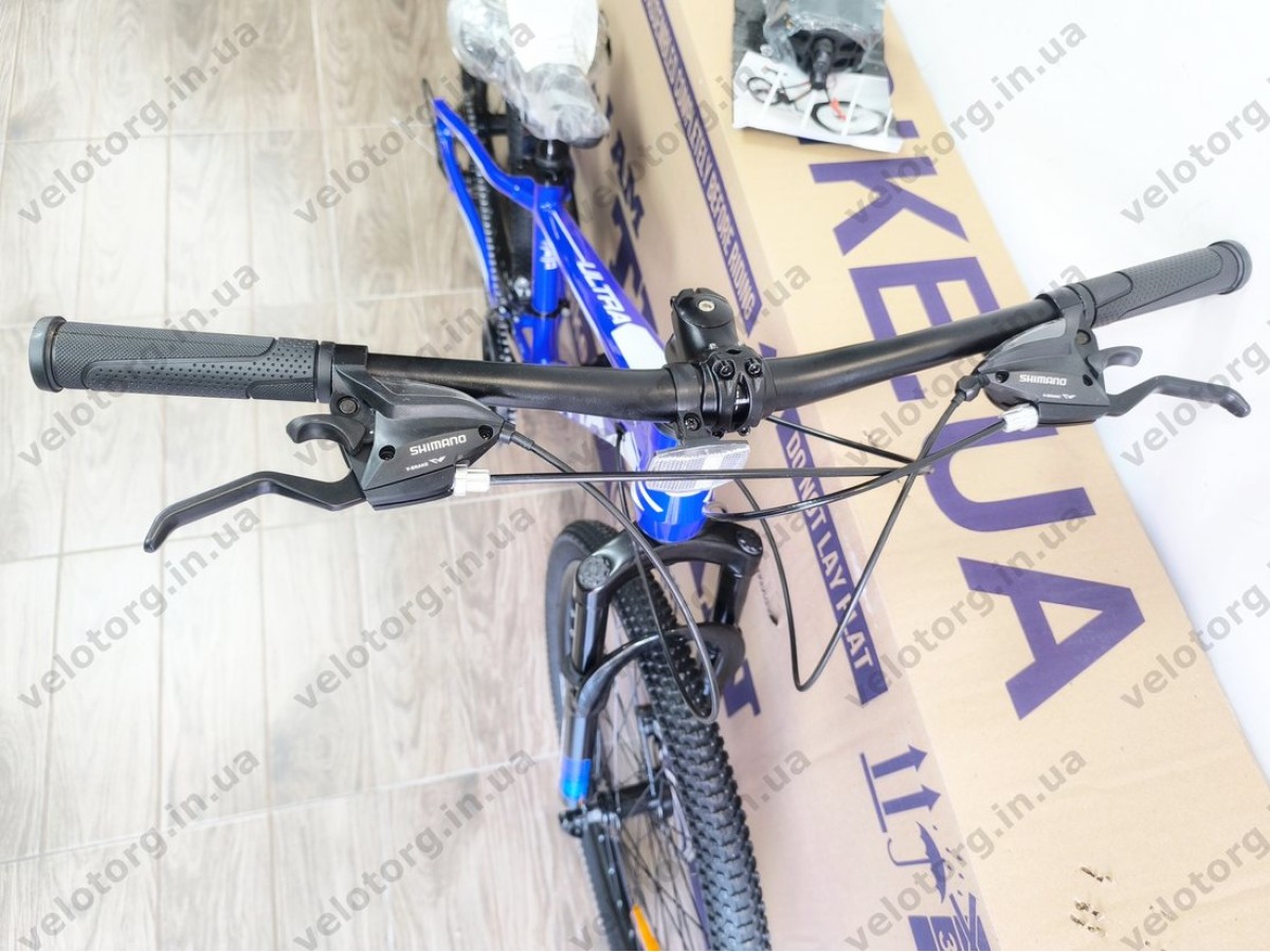 Велосипед Crossbike 24" Ultra 2026 Рама 12" blue-white алюмінієвий