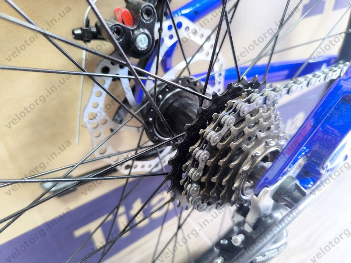 Велосипед Crossbike 24" Ultra 2026 Рама 12" blue-white алюмінієвий