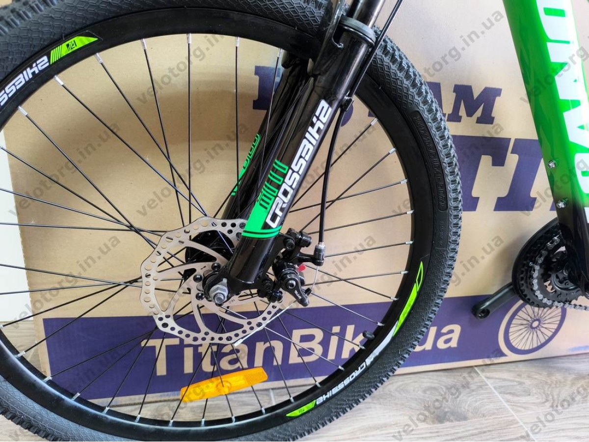 Велосипед Crossbike 24" Ultra 2026 Рама 12" green-black