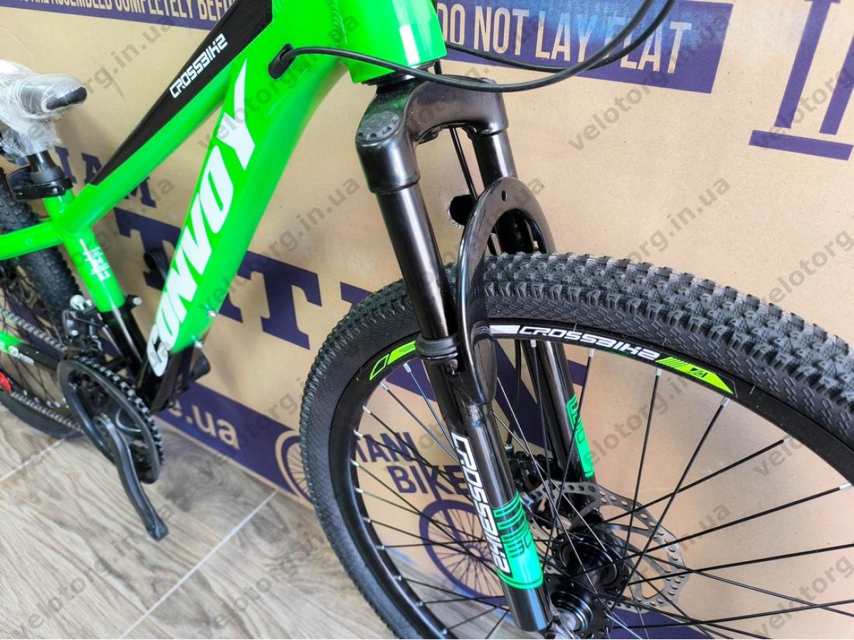 Велосипед Crossbike 24" Ultra 2026 Рама 12" green-black
