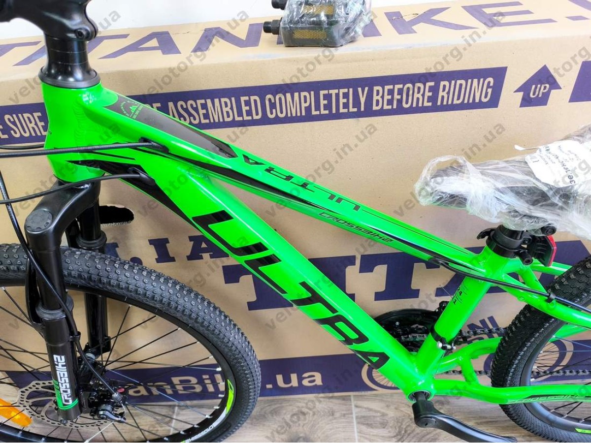 Велосипед Crossbike 24" Ultra 2026 Рама 12" green-black