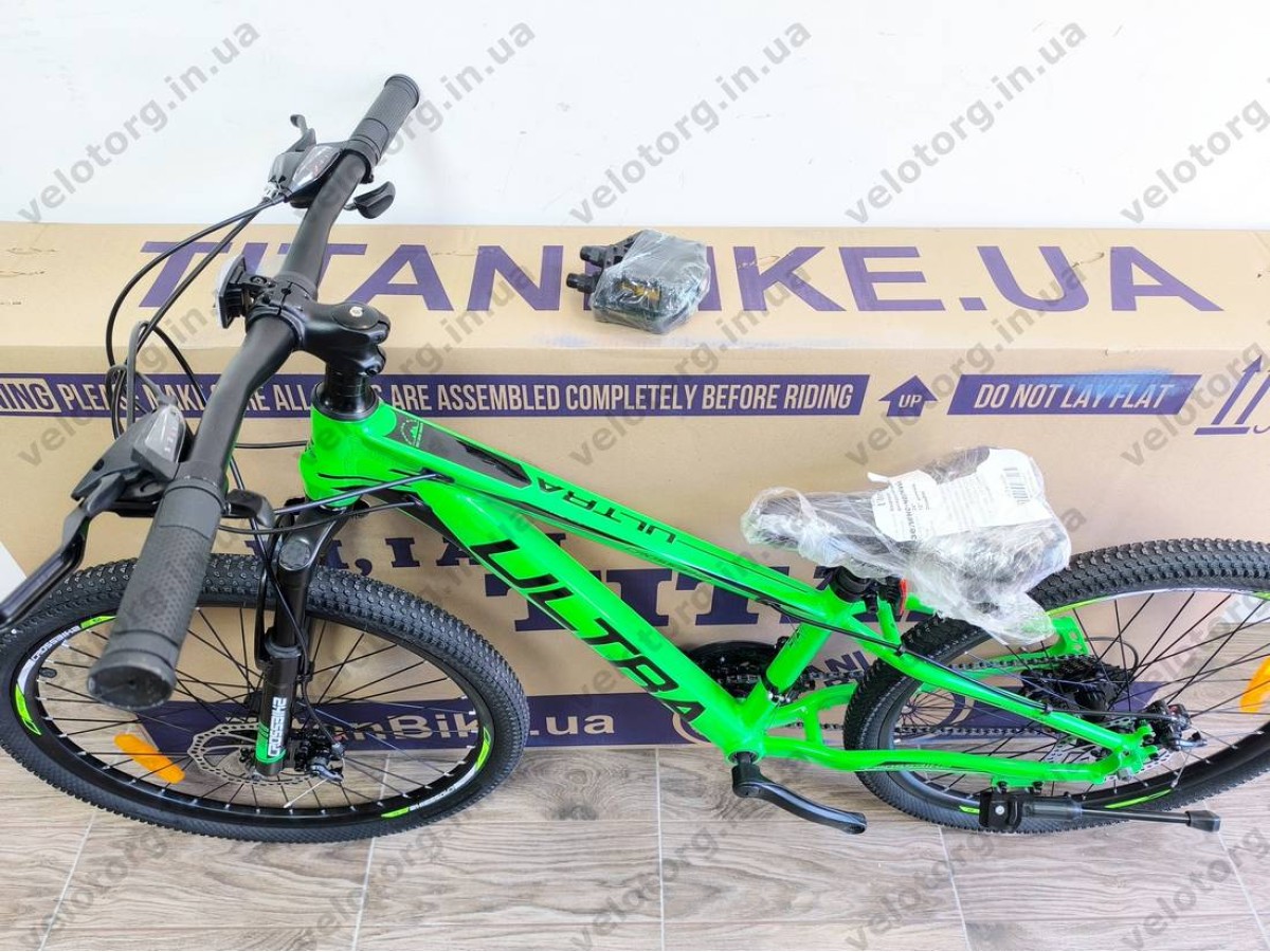 Велосипед Crossbike 24" Ultra 2026 Рама 12" green-black