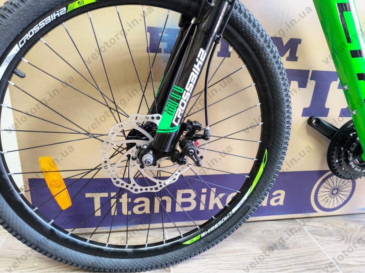 Велосипед Crossbike 24" Ultra 2026 Рама 12" green-black