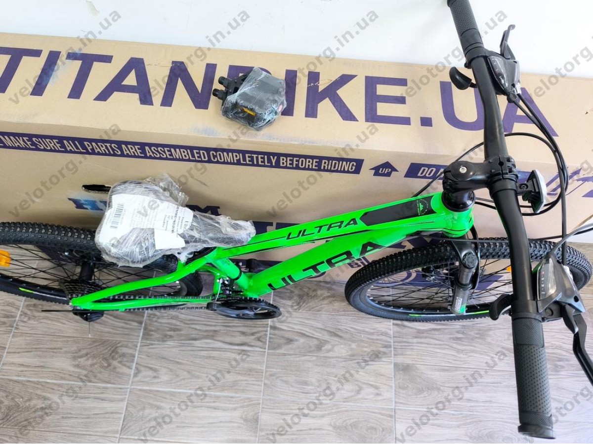 Велосипед Crossbike 24" Ultra 2026 Рама 12" green-black