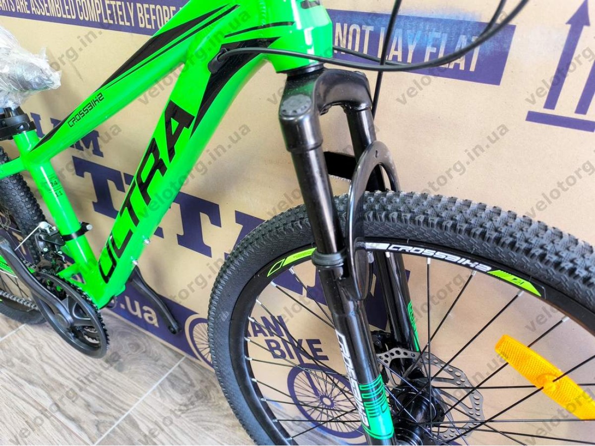 Велосипед Crossbike 24" Ultra 2026 Рама 12" green-black