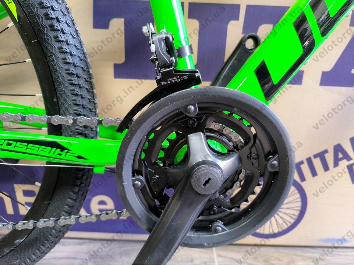Велосипед Crossbike 24" Ultra 2026 Рама 12" green-black