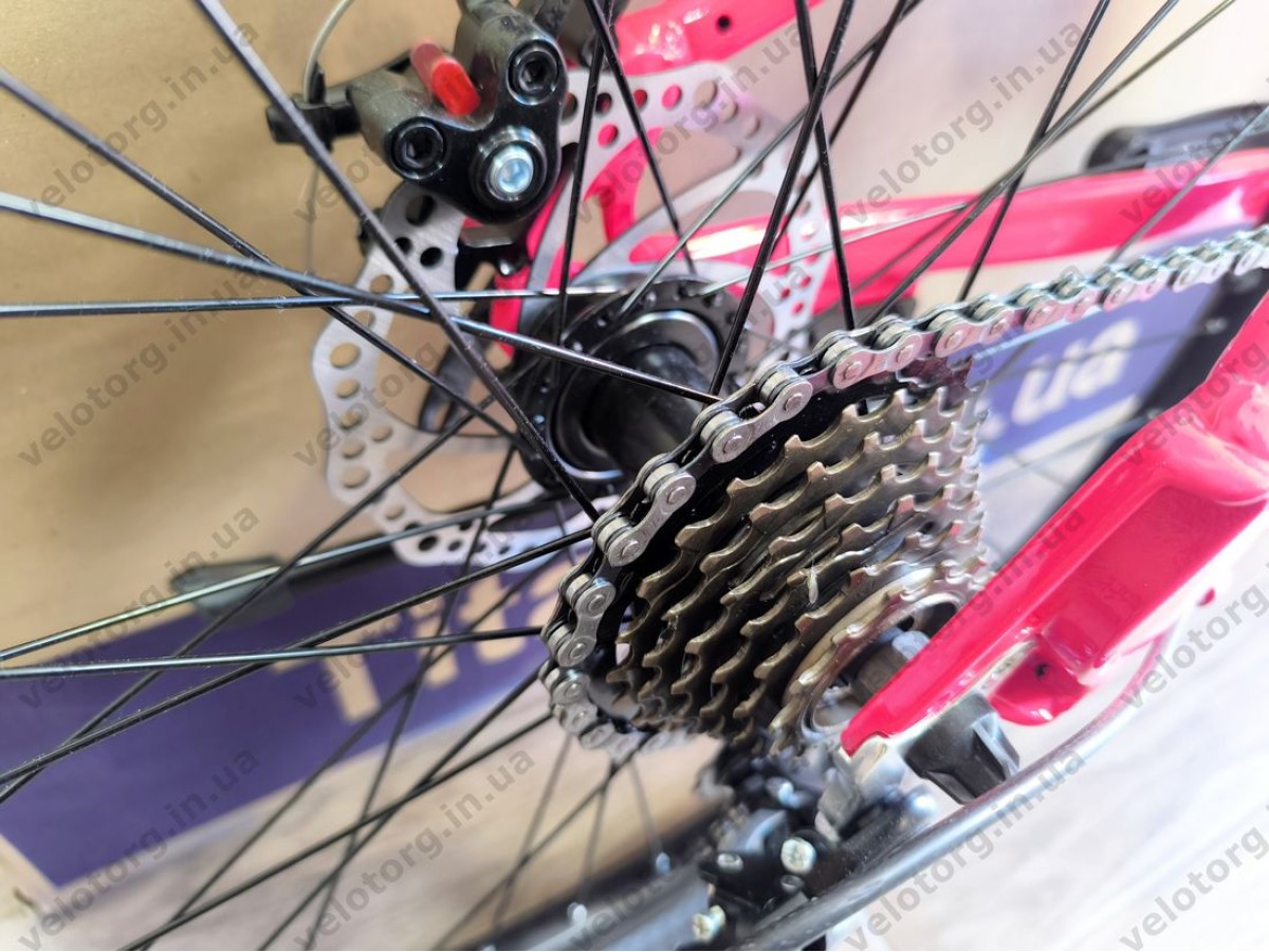 Велосипед Crossbike 24" Ultra 2026 Рама 12" pink-white рожевий