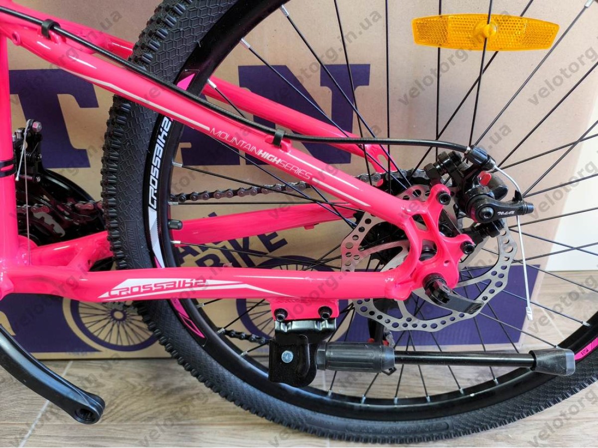 Велосипед Crossbike 24" Ultra 2026 Рама 12" pink-white рожевий