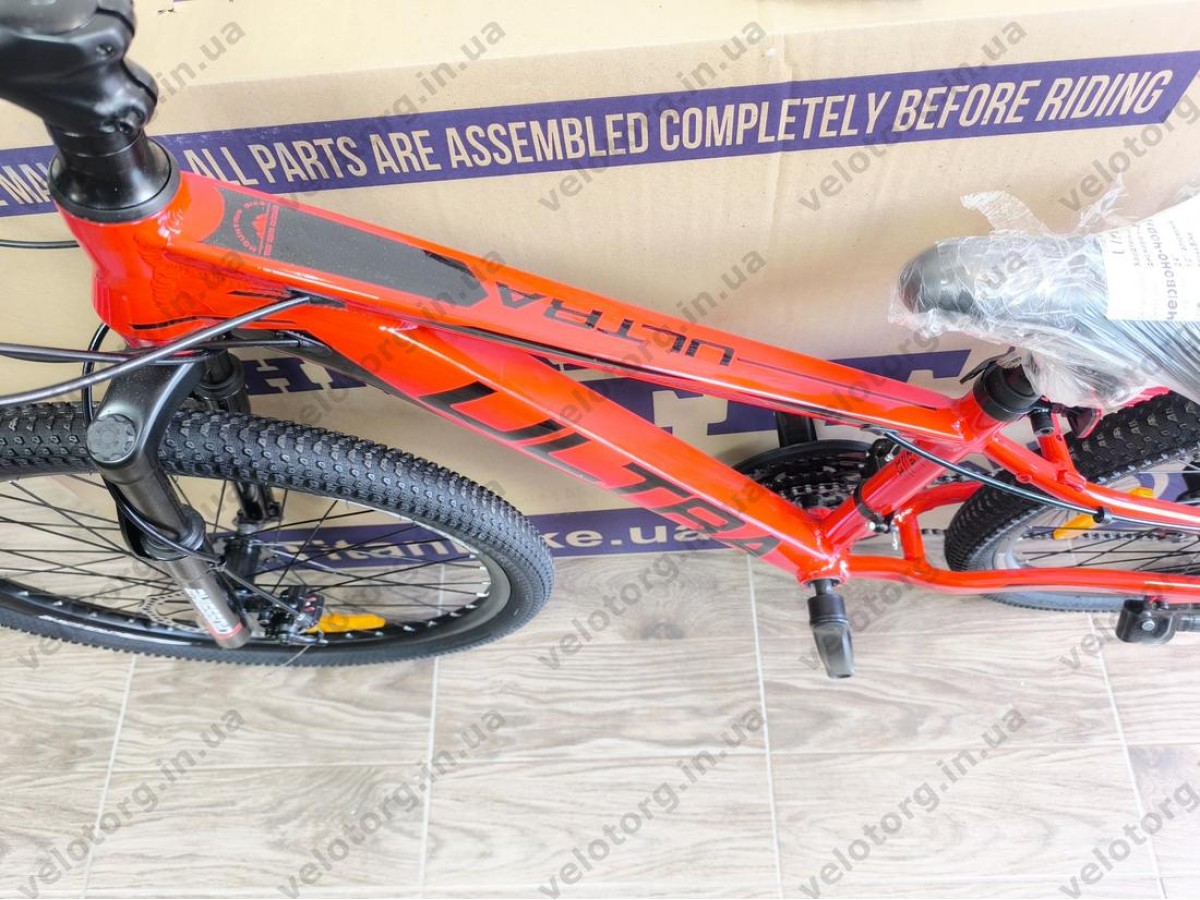 Велосипед Crossbike 24" Ultra 2026 Рама 12" red-black алюмінієвий