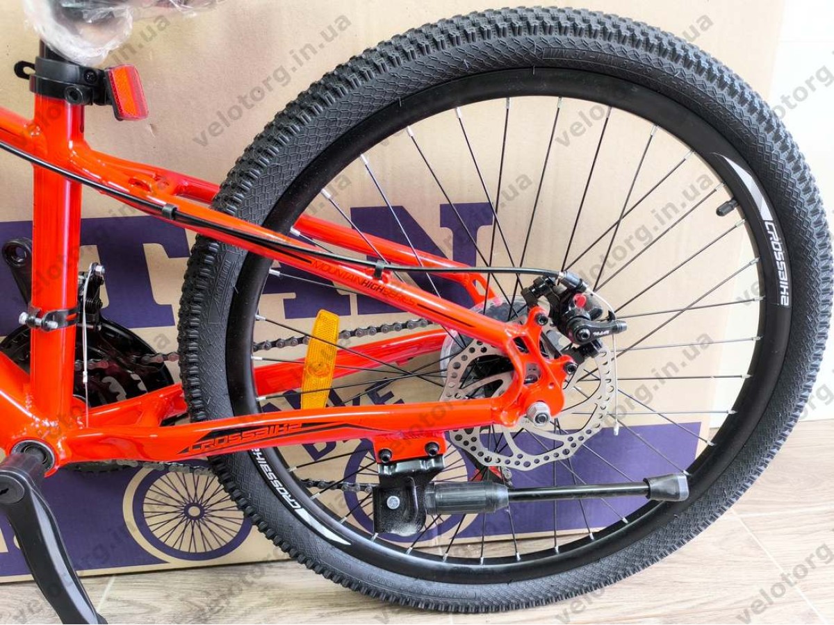 Велосипед Crossbike 24" Ultra 2026 Рама 12" red-black алюмінієвий