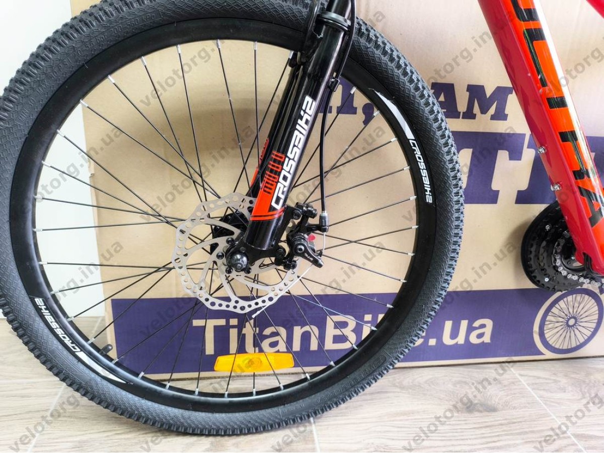 Велосипед Crossbike 24" Ultra 2026 Рама 12" red-black алюмінієвий
