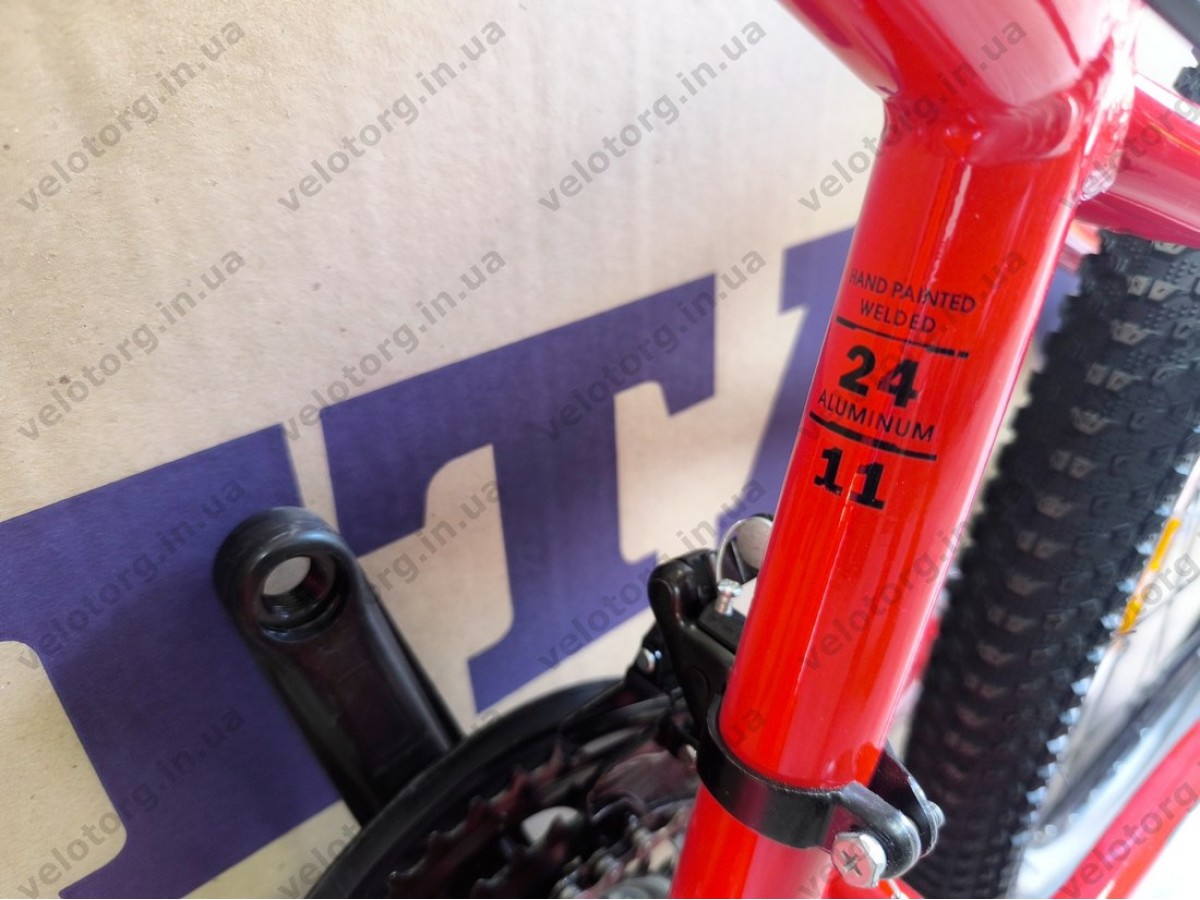 Велосипед Crossbike 24" Ultra 2026 Рама 12" red-black алюмінієвий
