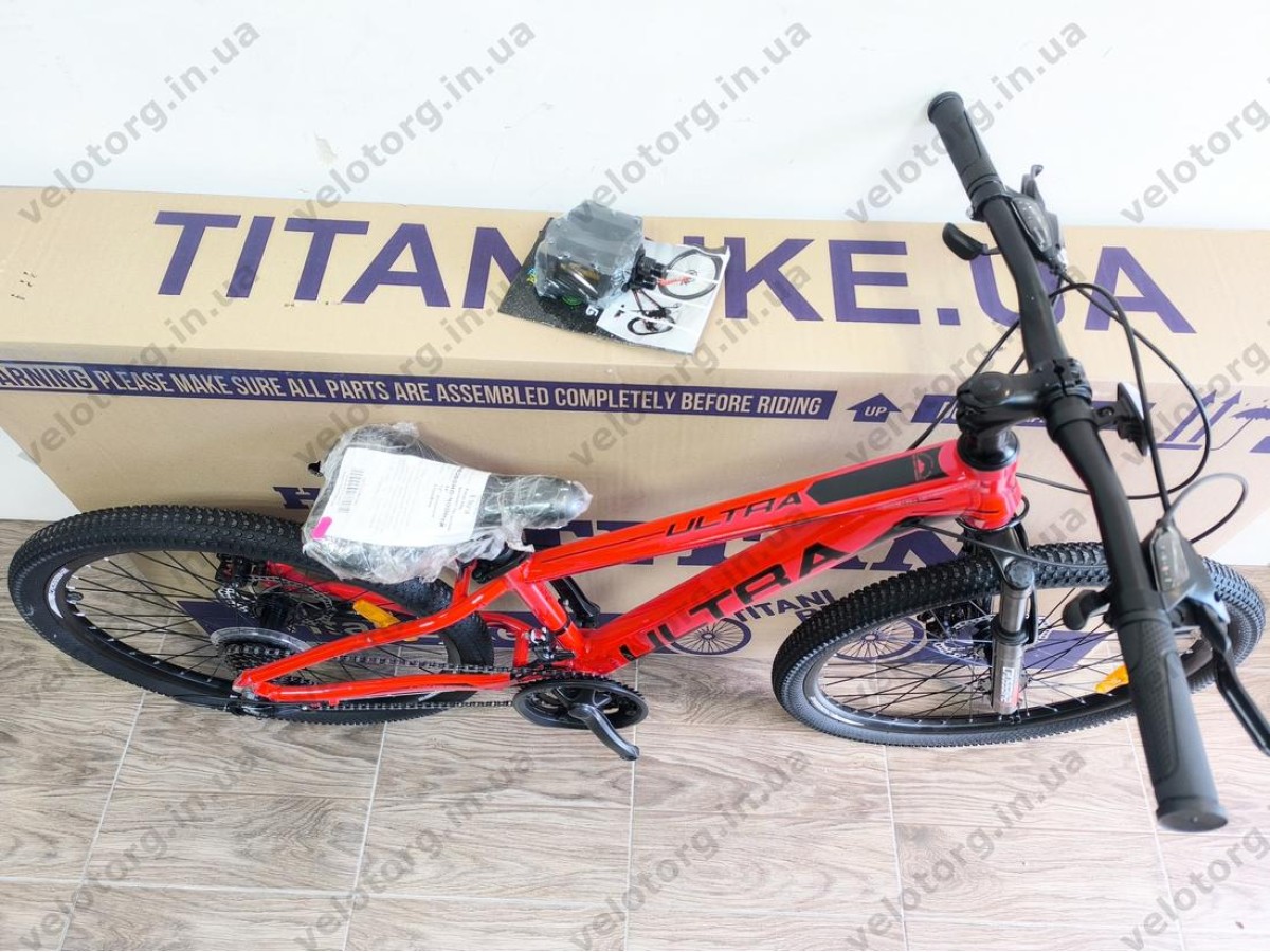 Велосипед Crossbike 24" Ultra 2026 Рама 12" red-black алюмінієвий