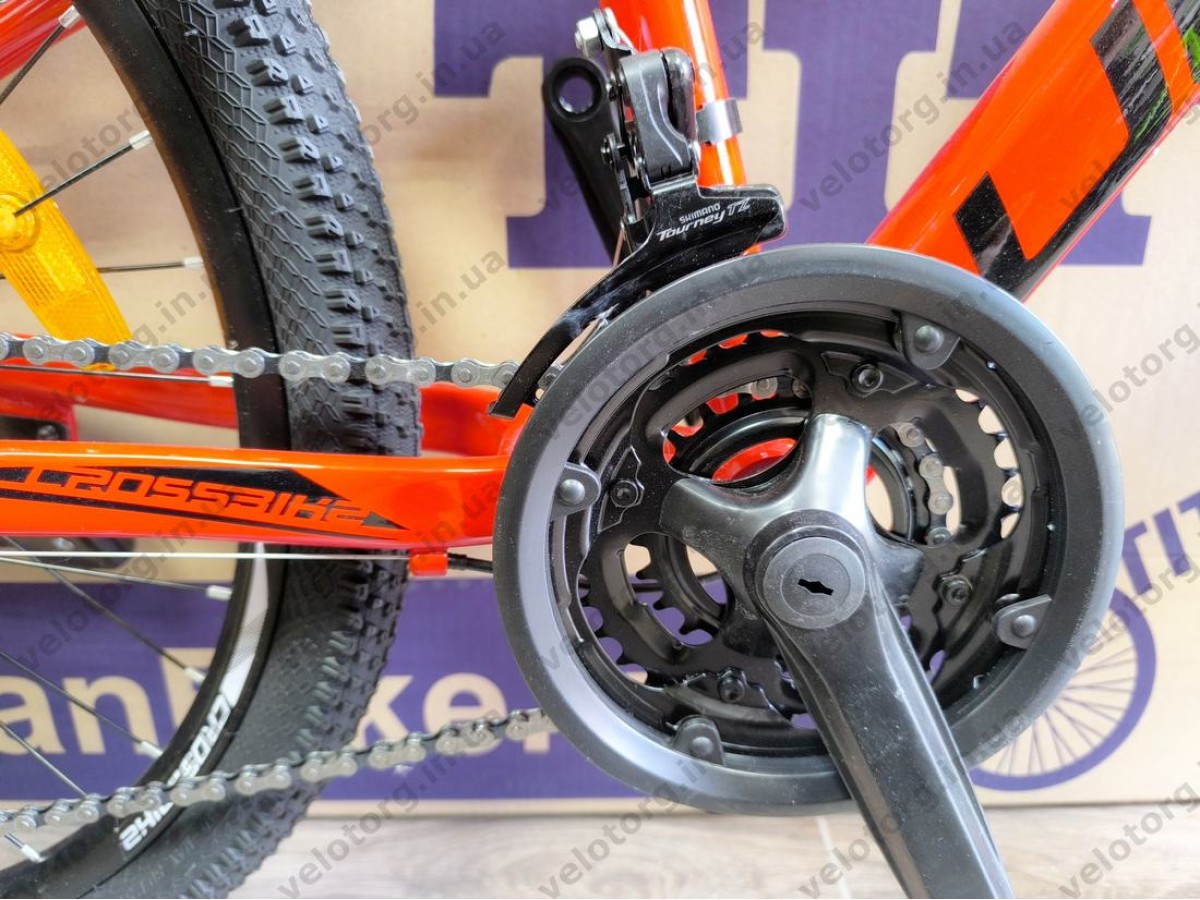 Велосипед Crossbike 24" Ultra 2026 Рама 12" red-black алюмінієвий