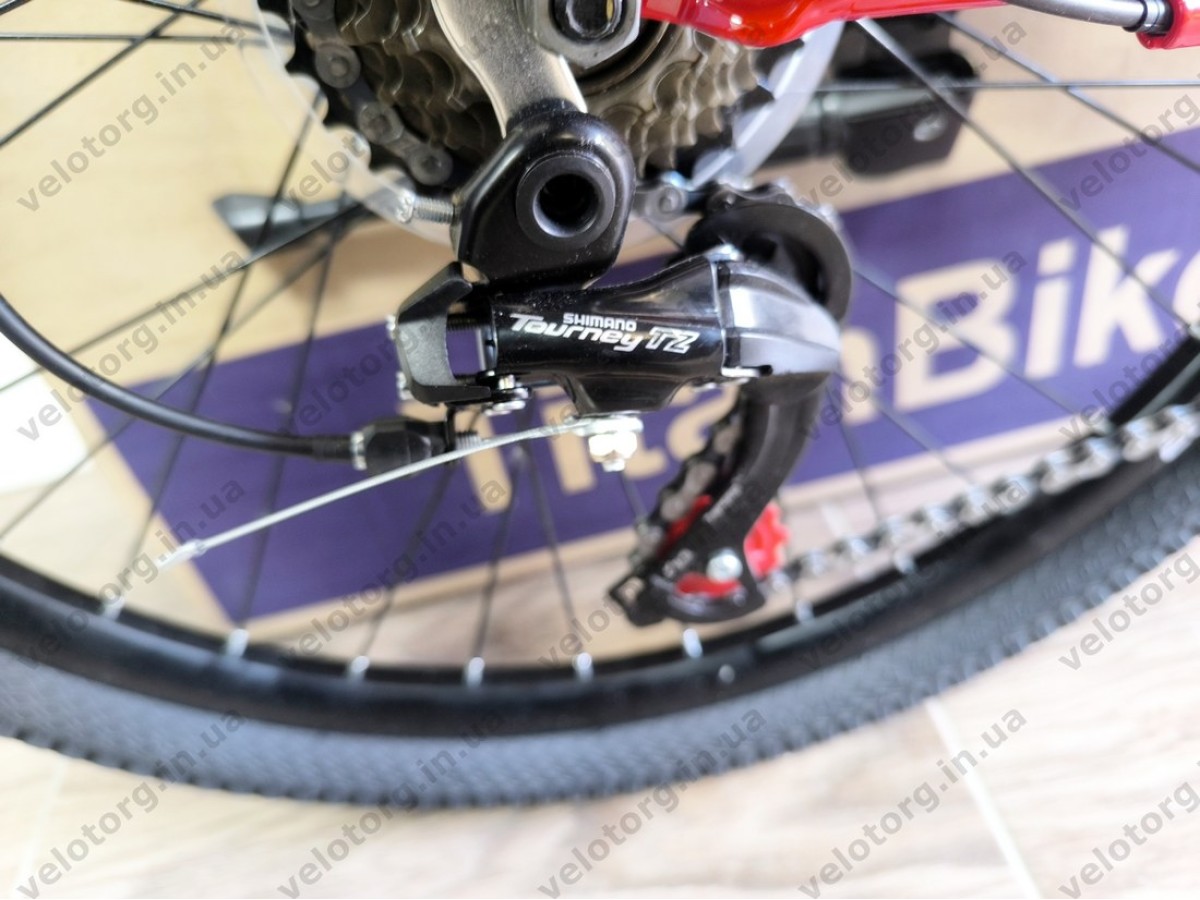 Велосипед Crossbike 24" Ultra 2026 Рама 12" red-black алюмінієвий