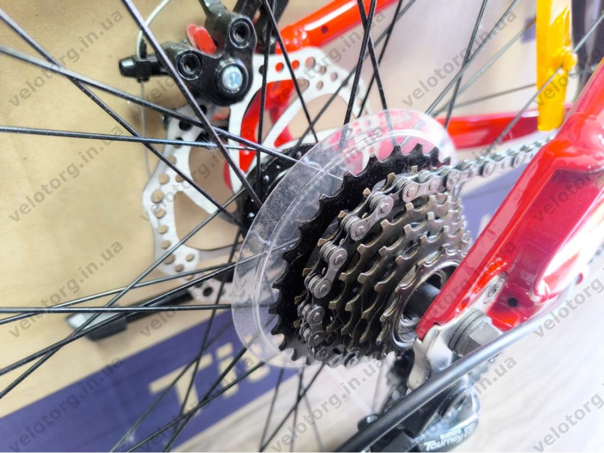 Велосипед Crossbike 24" Ultra 2026 Рама 12" red-black алюмінієвий