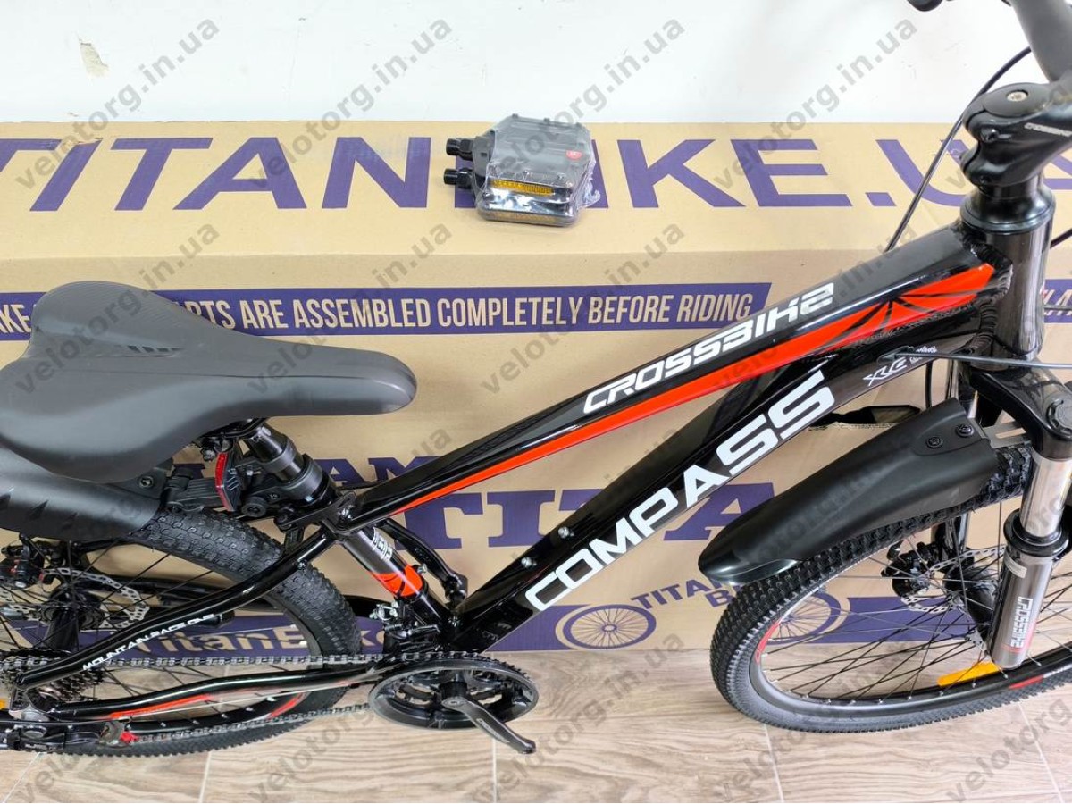 Велосипед Crossbike 26" Compass Рама 12.5" black-red