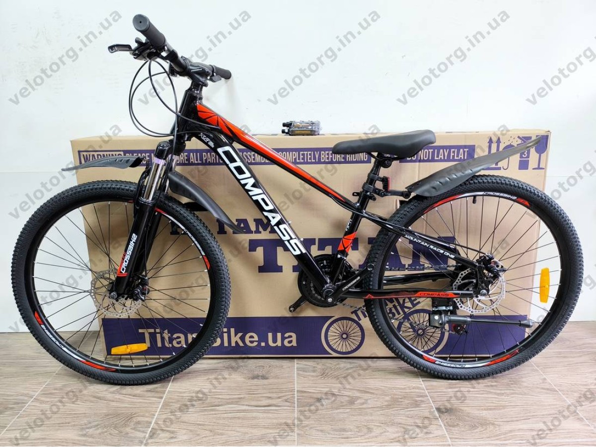 Велосипед Crossbike 26" Compass Рама 12.5" black-red