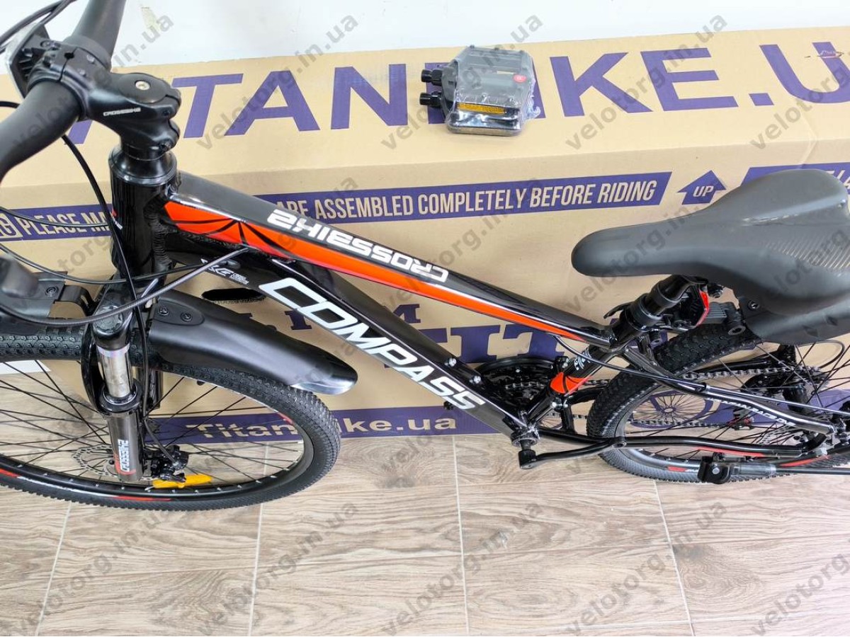 Велосипед Crossbike 26" Compass Рама 12.5" black-red