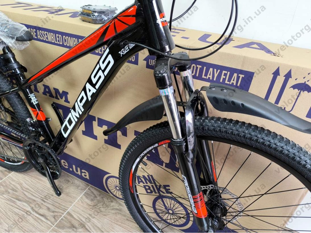 Велосипед Crossbike 26" Compass Рама 12.5" black-red