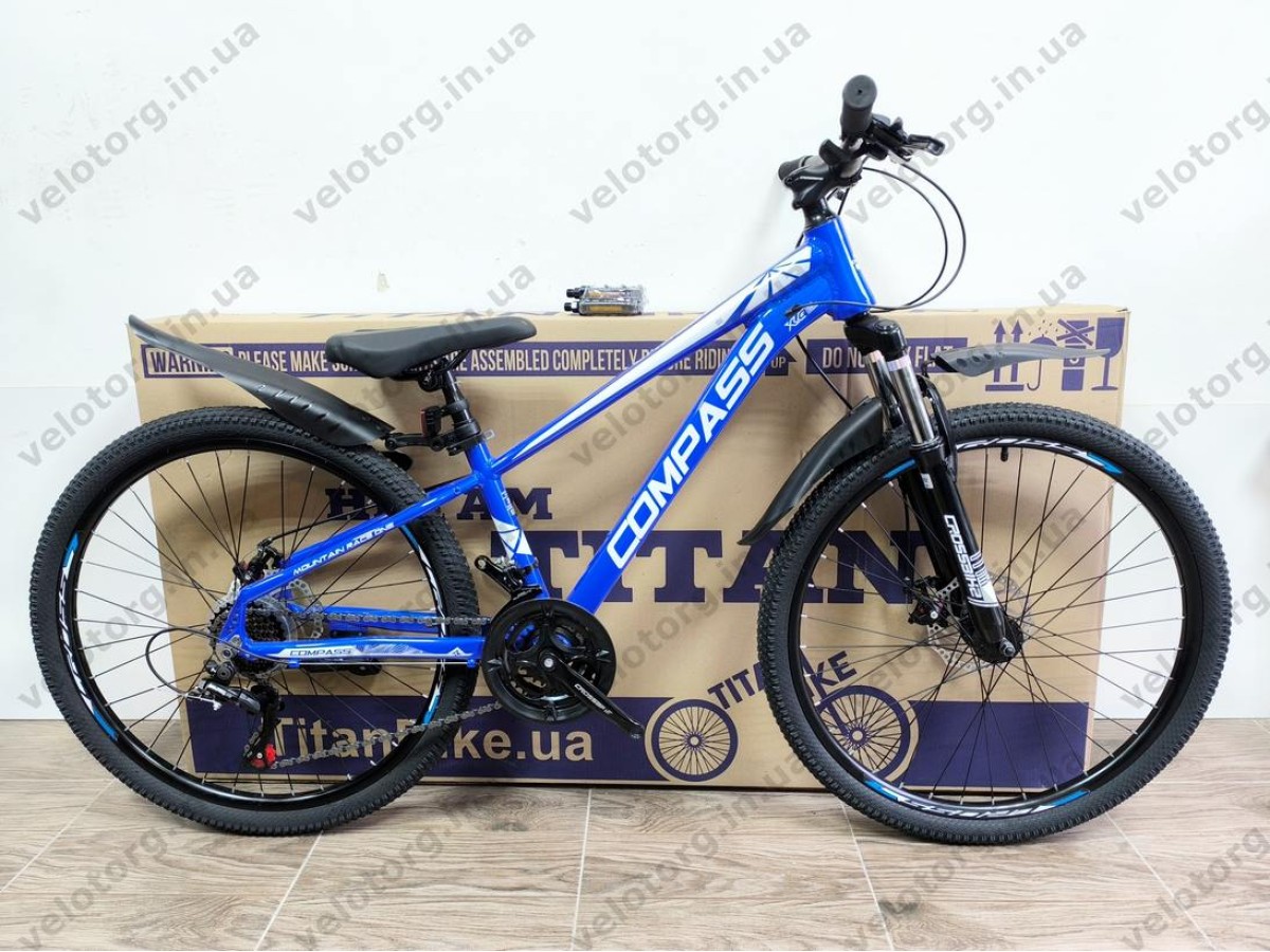 Велосипед Crossbike 26" Compass Рама 12.5" blue-white