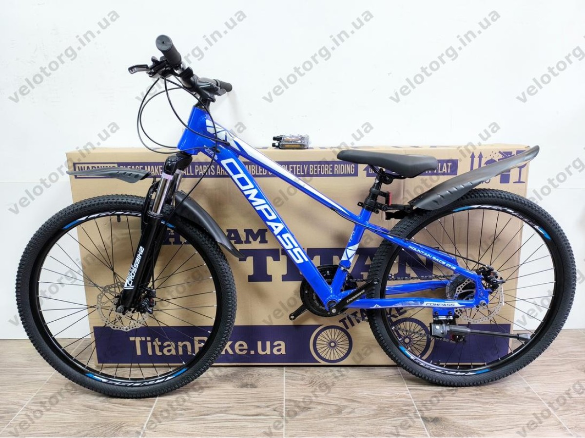 Велосипед Crossbike 26" Compass Рама 12.5" blue-white