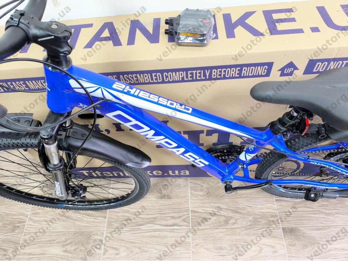 Велосипед Crossbike 26" Compass Рама 12.5" blue-white