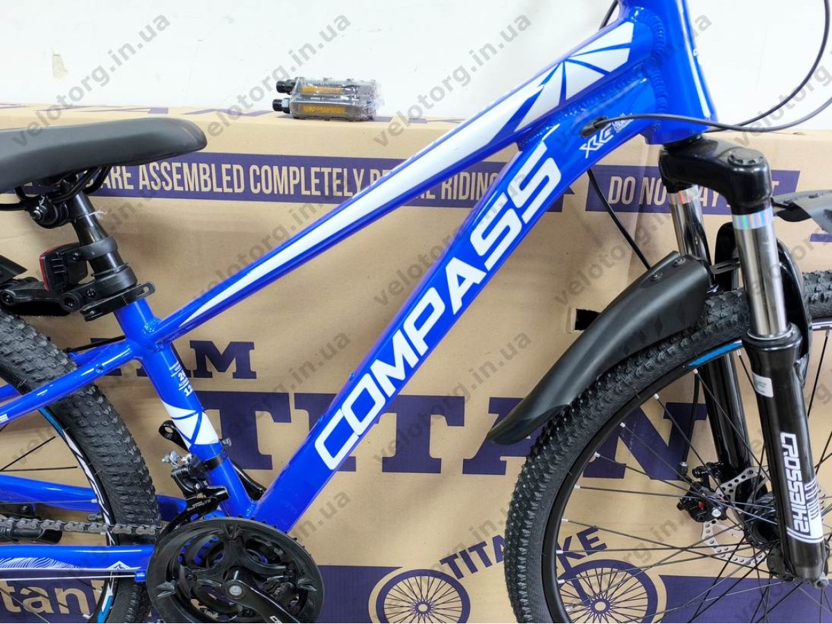 Велосипед Crossbike 26" Compass Рама 12.5" blue-white