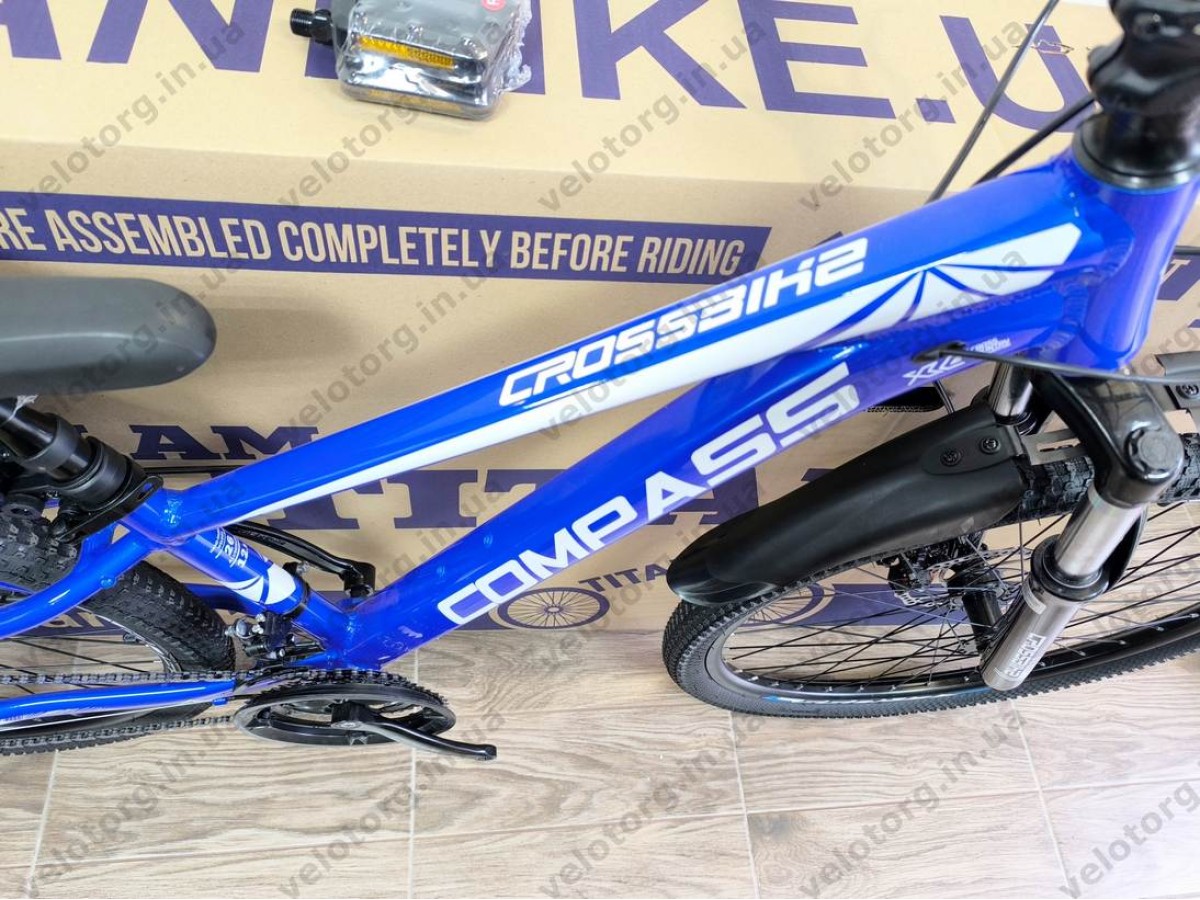 Велосипед Crossbike 26" Compass Рама 12.5" blue-white