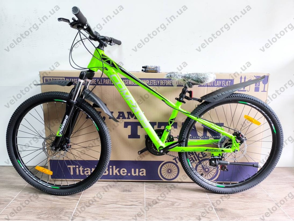 Велосипед Crossbike 26" Compass Рама 12.5" green-black
