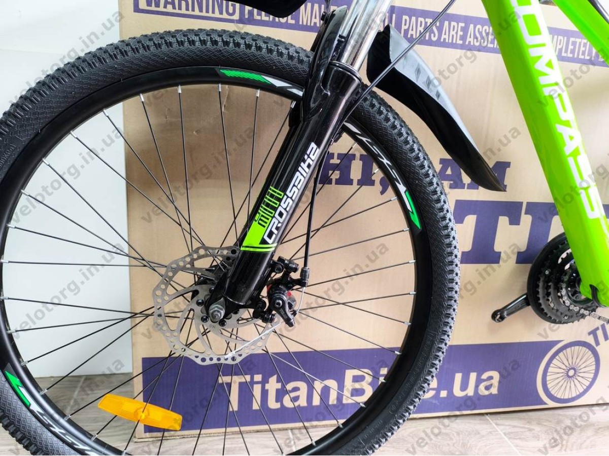 Велосипед Crossbike 26" Compass Рама 12.5" green-black