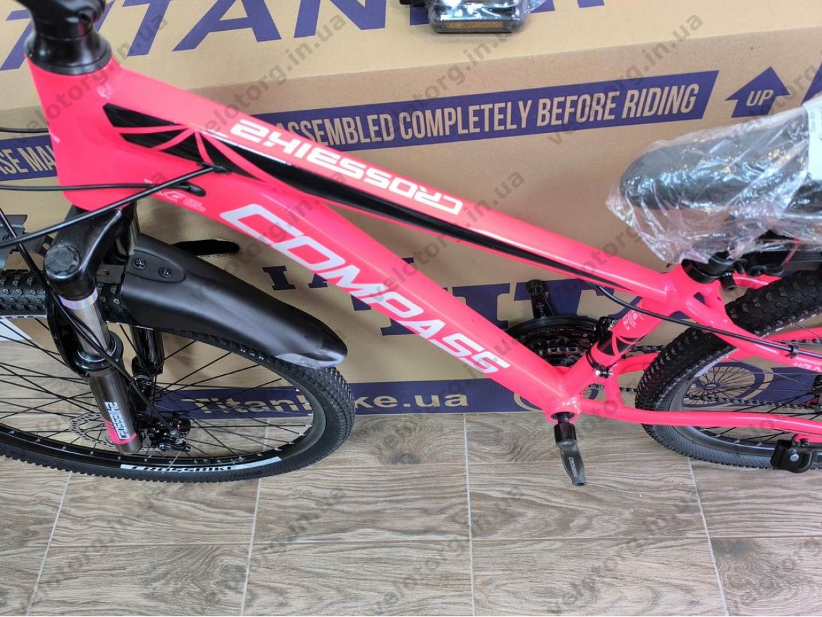 Велосипед Crossbike 26" Compass Рама 12.5" pink-black
