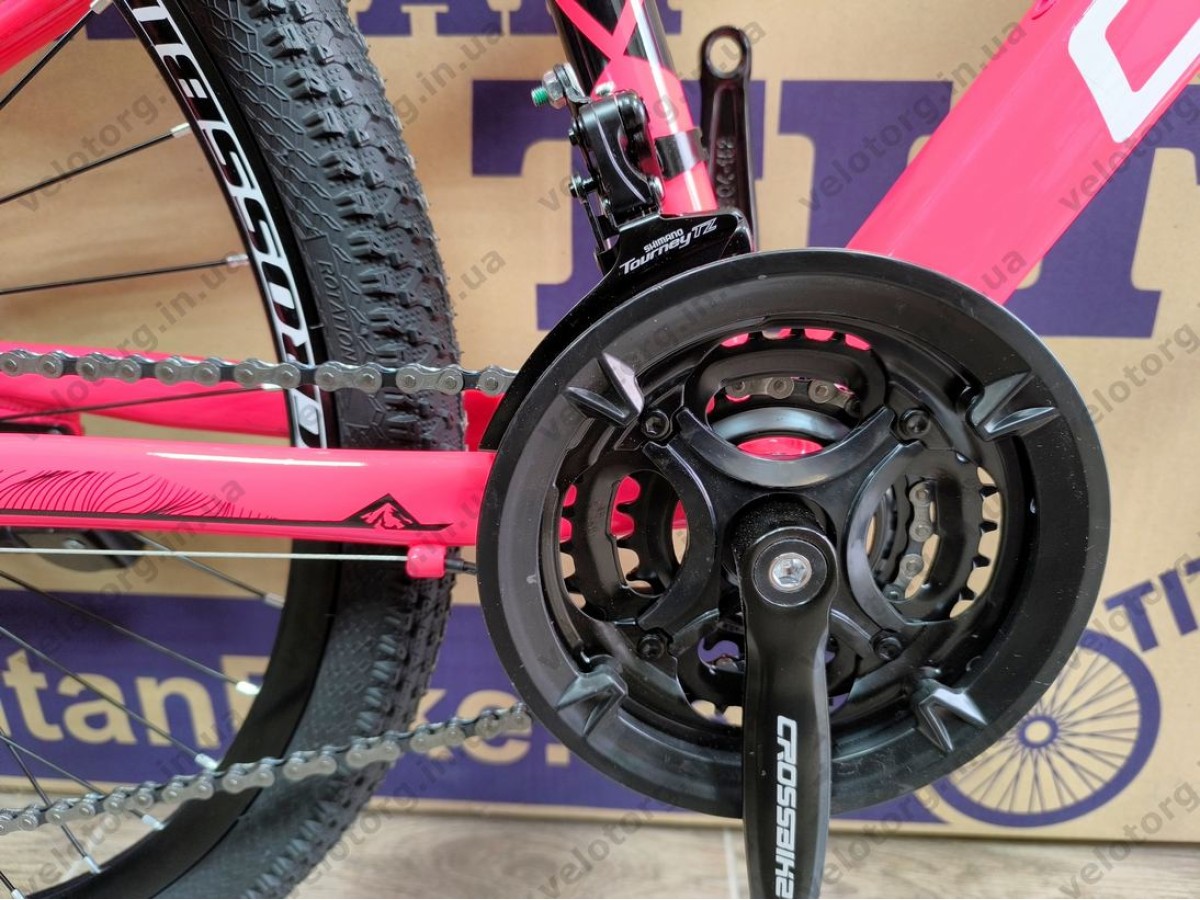 Велосипед Crossbike 26" Compass Рама 12.5" pink-black