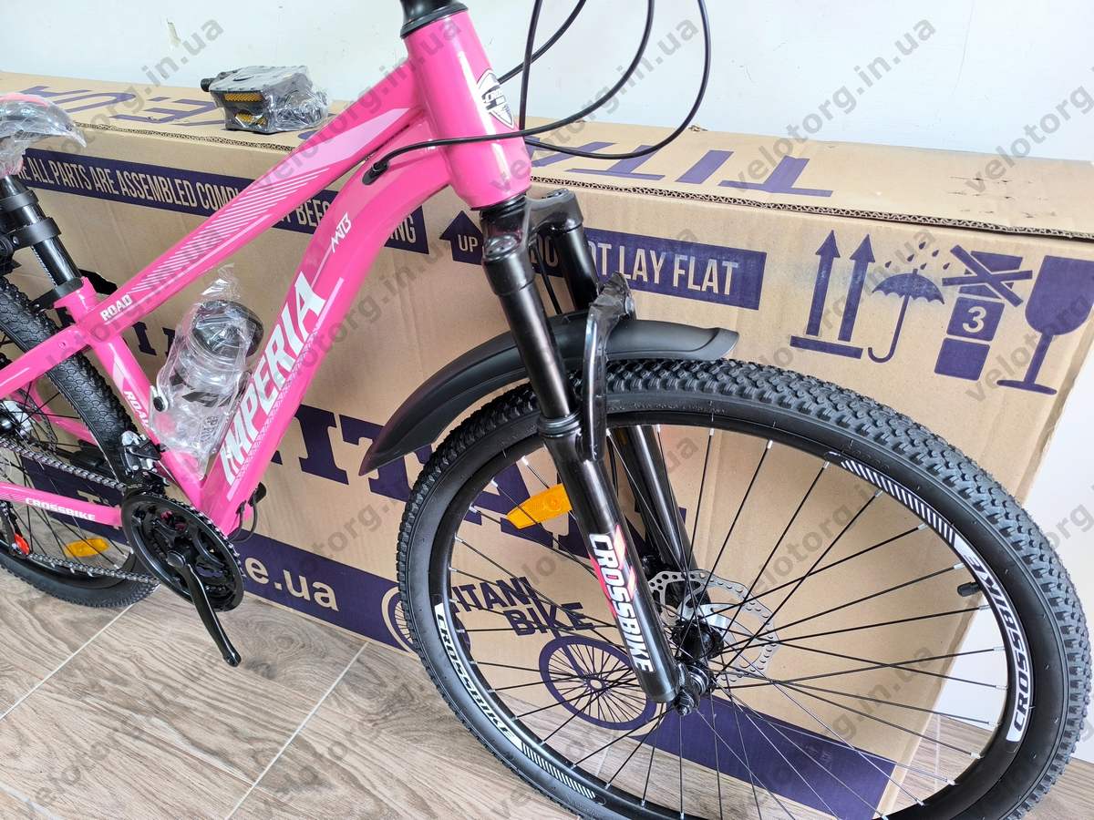 Велосипед CrossBike 26" Imperia рама 13" Pink