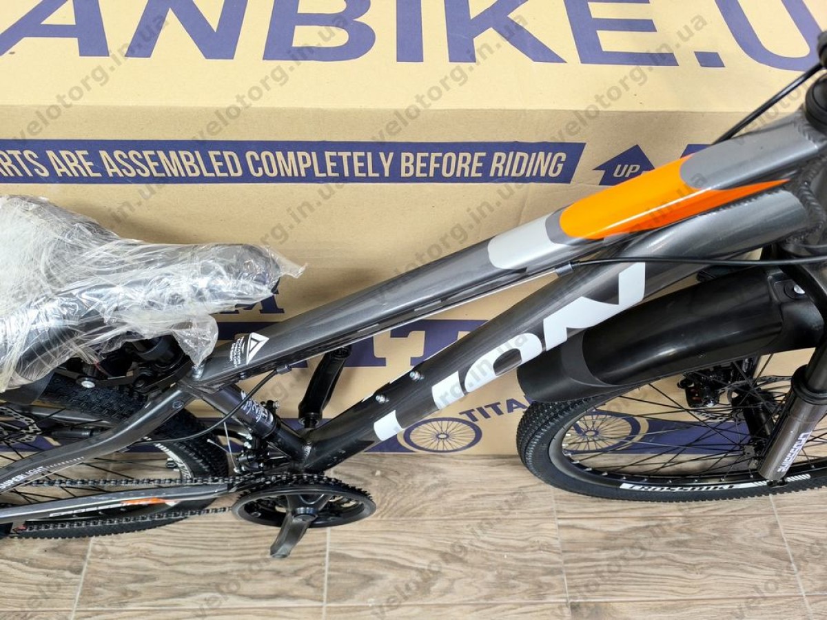 Велосипед Crossbike 26" Lion 2025 Рама 12" grey-orange, Сіро-оранжевий
