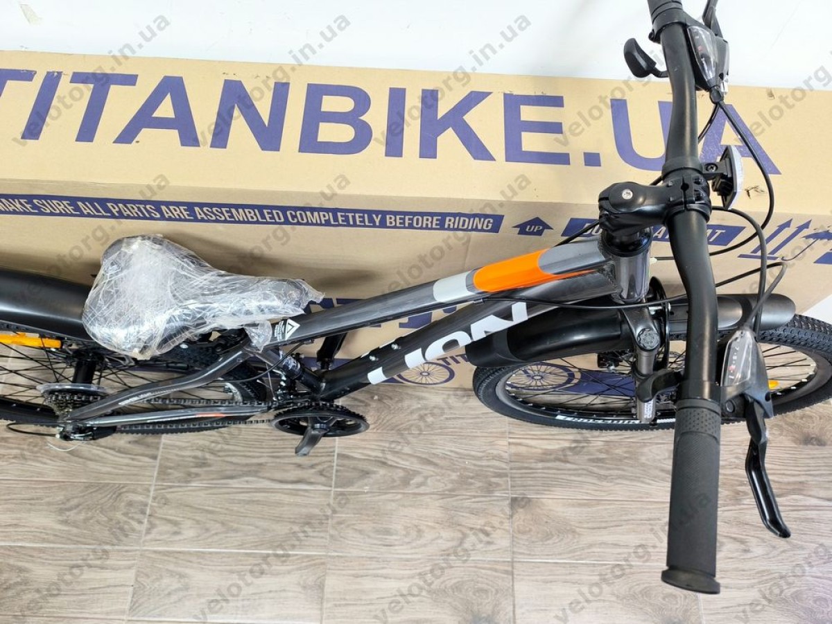 Велосипед Crossbike 26" Lion 2025 Рама 12" grey-orange, Сіро-оранжевий