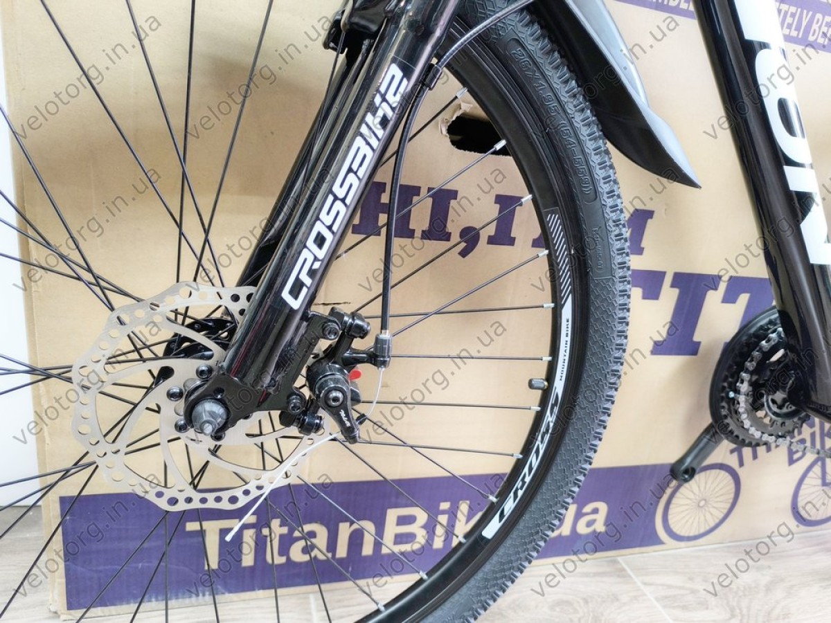 Велосипед Crossbike 26" Lion 2025 - Рама 13", Чорно-червоний