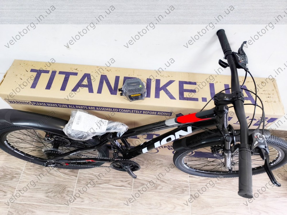 Велосипед Crossbike 26" Lion 2025 - Рама 13", Чорно-червоний