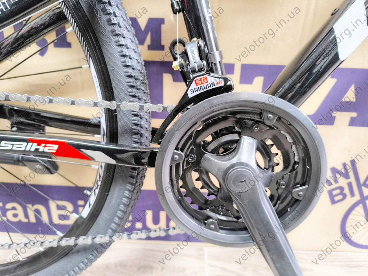 Велосипед Crossbike 26" Lion 2025 - Рама 13", Чорно-червоний