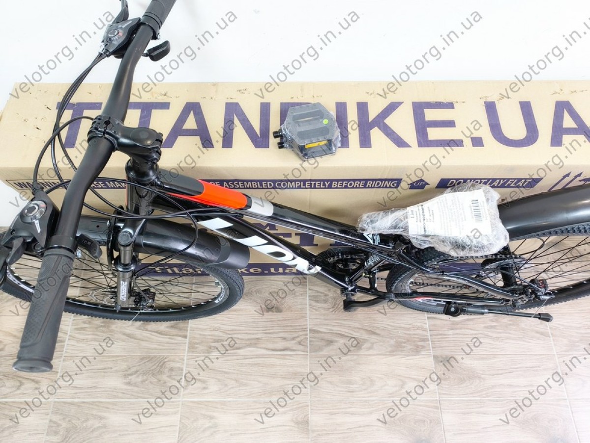 Велосипед Crossbike 26" Lion 2025 - Рама 13", Чорно-червоний