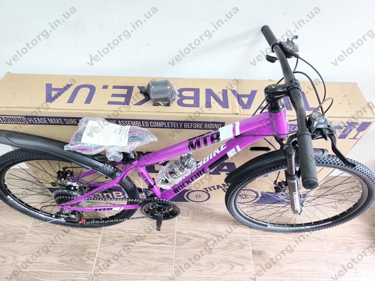 Велосипед Crossbike 26" Rockfire  Рама 13" purple