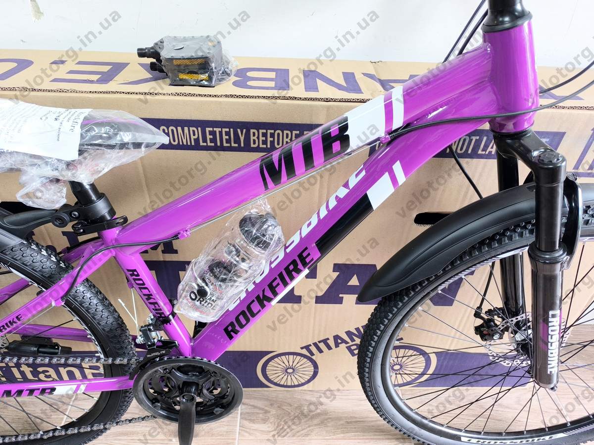 Велосипед Crossbike 26" Rockfire  Рама 13" purple