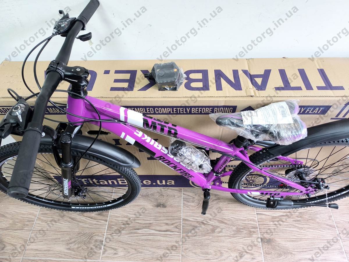 Велосипед Crossbike 26" Rockfire  Рама 13" purple