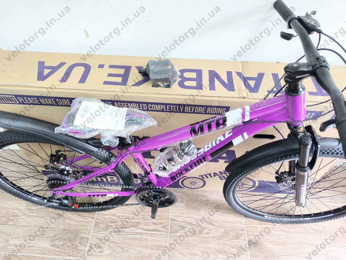 Велосипед Crossbike 26" Rockfire  Рама 13" purple