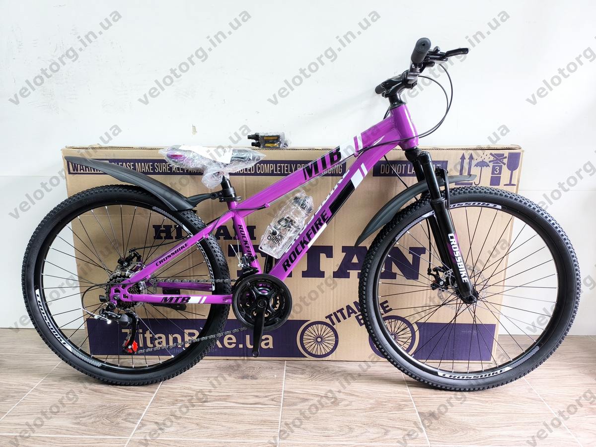 Велосипед Crossbike 26" Rockfire  Рама 13" purple